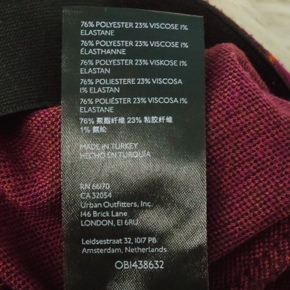 by Anthropologie Size XS Pink Print Pull On Wide Flare Bell Bottom Knit Pants - Picture 6 of 7